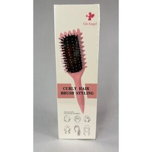 GivAngel Curly Hair Brush Styling Anti-Static Nylon Bristle Eco-Friendly New